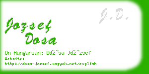 jozsef dosa business card